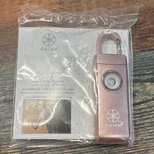 GAIAM Rose Gold Easy-Pull Alarm Keychain